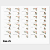 BBQカップル祝のシャワーで行こう スクエアシール (シート)