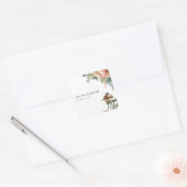 BBQカップル祝のシャワーで行こう スクエアシール (封筒)