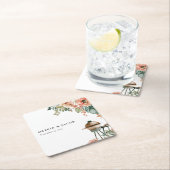 BBQカップル祝のシャワーで行こう スクエアペーパーコースター (インサイチュ)