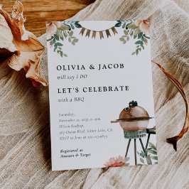 BBQカップル祝シャワー招待状で行こう 招待状