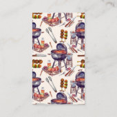 BBQカップル赤ちゃんシャワー赤ちゃんQおむつラッフル エンクロージャーカード (裏面)