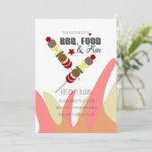 BBQカボブスフレイムスパーティの招待状 招待状 (スタンド正面)