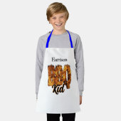 BBQキッドエプロン。カスタマイズ。バーベキューの恋人。 エプロン (着用した状態)