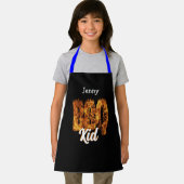 BBQキッドエプロン。カスタマイズ。バーベキューの恋人。 エプロン (インサイチュ)