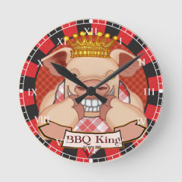 BBQキングの豚時計 ラウンド壁時計