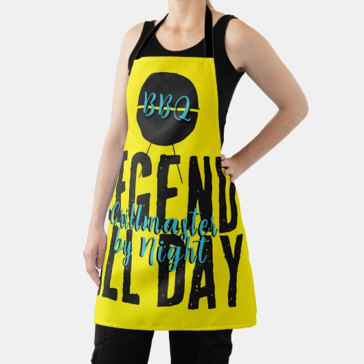BBQキングデザイン | グリルマスターギフト | おもしろい引用文 エプロン (インサイチュ)