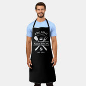 BBQキングバーベキューパーソナライズされた エプロン (着用した状態)