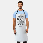 BBQキングバーベキューパーソナライズされた エプロン (着用した状態)