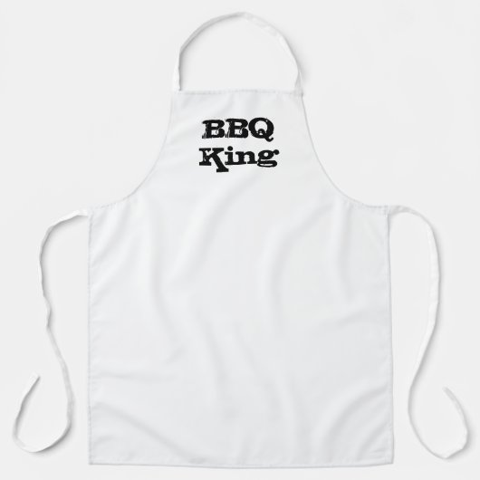 BBQキング白黒モダンタイポグラフィクール エプロン (正面)