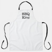 BBQキング白黒無地のグモダンエレガントリング エプロン (正面)