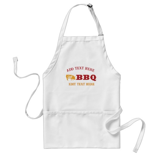 BBQキング エプロン 名入れ 名前入り 文字入れ (正面)