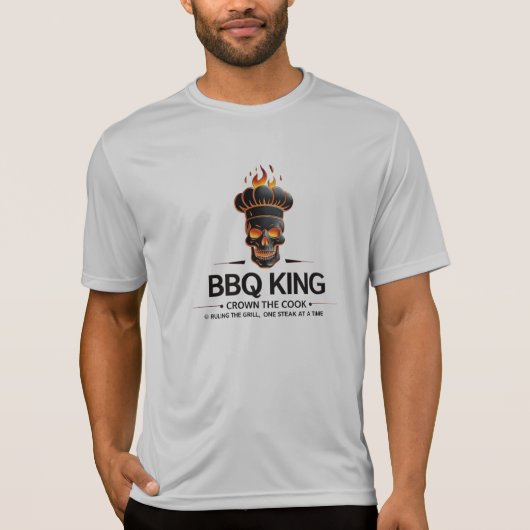 BBQキング – グリルインスタイルパフォーマンスティー Tシャツ (正面)