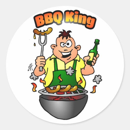 BBQキング ラウンドシール (正面)