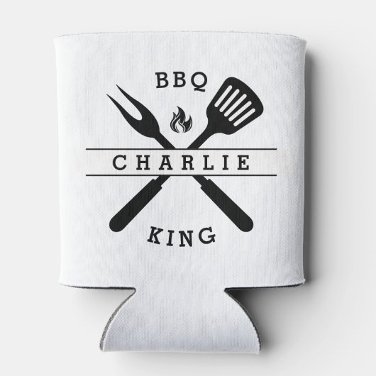 BBQキング |父の日の男性ギフト名パーソナライズされた前 缶クーラー (裏面)