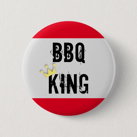BBQキング 缶バッジ (正面)