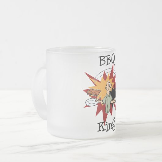 BBQキングTシャツとギフト フロストグラスマグカップ (正面左)