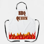 BBQクイーンレッドフレイムクックアウトことわざエプロン エプロン (正面)