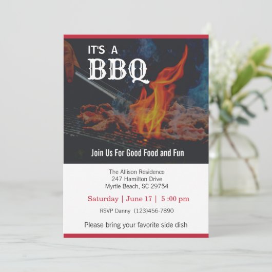 BBQクックアウトピクニック 招待状 (スタンド正面)