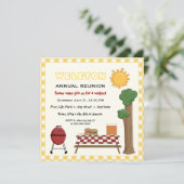 BBQクックアウトファミリー懇親会、イエロージンガム縁ど 招待状 (スタンド正面)