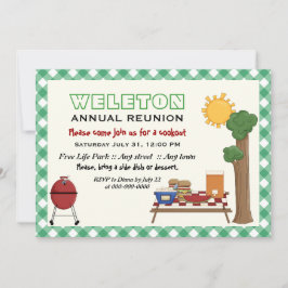 BBQクックアウトファミリー懇親会、グリーンジンガム縁ど 招待状