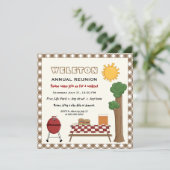 BBQクックアウトファミリー懇親会、ブラウンジンガム縁ど 招待状 (スタンド正面)