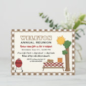 BBQクックアウトファミリー懇親会、ブラウンジンガム縁ど 招待状 (スタンド正面)