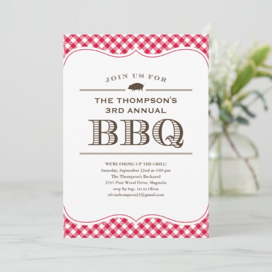 BBQクックアウト招待状 招待状 (スタンド正面)