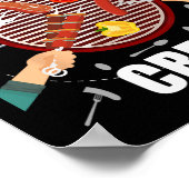 Bbqクルーマッチングファミリーグリルパーティーサマーカンピン ポスター (角)