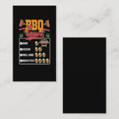 BBQグおもしろいリラー肉愛好者バーベキューグリリング 名刺 (正面/裏面)