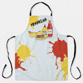 BBQグおもしろいリルパーソナライズされた エプロン (正面)