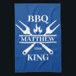 BBQグおもしろいリルマスターパーソナライズされたバーベキューキング キッチンタオル<br><div class="desc">BBQグおもしろいリルマスタバパーソナライズされたーベキュー最高のー</div>