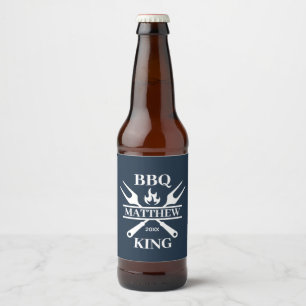 BBQグおもしろいリルマスターパーソナライズされたバーベキューキング ビールラベル