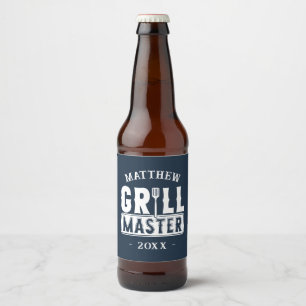 BBQグおもしろいリルマスターパーソナライズされたバーベキューキング ビールラベル