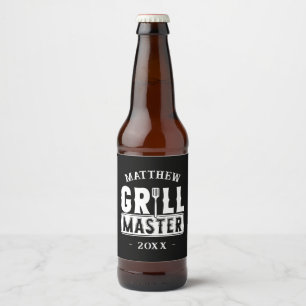 BBQグおもしろいリルマスターパーソナライズされたバーベキューキング ビールラベル