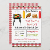 BBQグリルアウト招待状 招待状 (正面/裏面)