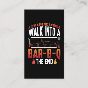 BBQグリルサマーバーベキュー豚の鶏肉牛 名刺