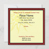 BBQグリルピクニックバックヤード招待状 招待状 (裏面)