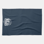 BBQグリルマスター最高のパーソナライズされたパパ父の キッチンタオル (横)