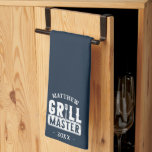 BBQグリルマスター最高のパーソナライズされたパパ父の キッチンタオル<br><div class="desc">BBQグおもしろいリルマスタバパーソナライズされたーベキュー最高のー</div>