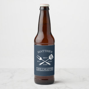 BBQグリルマスター最高のパーソナライズされたパパ父の ビールラベル