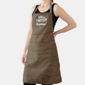 BBQグリルマスター·素朴ブラウン·ウッド·ボード·メン エプロン (インサイチュ)