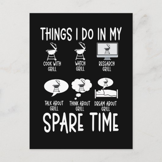 BBQグリルユーモアで肉愛好家を焼く ポストカード (正面)