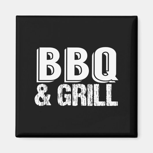 BBQグリル料理愛好家サマー マグネット (正面)