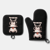 BBQグリル 鍋つかみ&鍋敷きセット (正面)