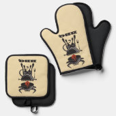 BBQグリル 鍋つかみ&鍋敷きセット (正面/裏面)