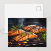 BBQグレーズドサーモン ポストカード (正面/裏面)