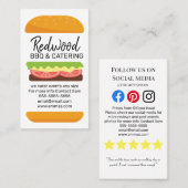 BBQケータリングの豚ロースト結婚イベントの資金集め 名刺 (正面/裏面)