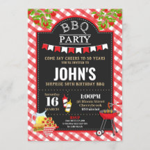 BBQサプライズ·バースデー·パーティー·アニー·エイジ·招待状