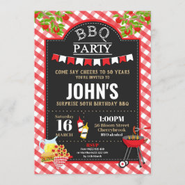 BBQサプライズ·バースデー·パーティー·アニー·エイジ·招待状 招待状