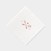 BBQシャワーを行うグリリングのツールとイニシャル 箔ナプキン (右)